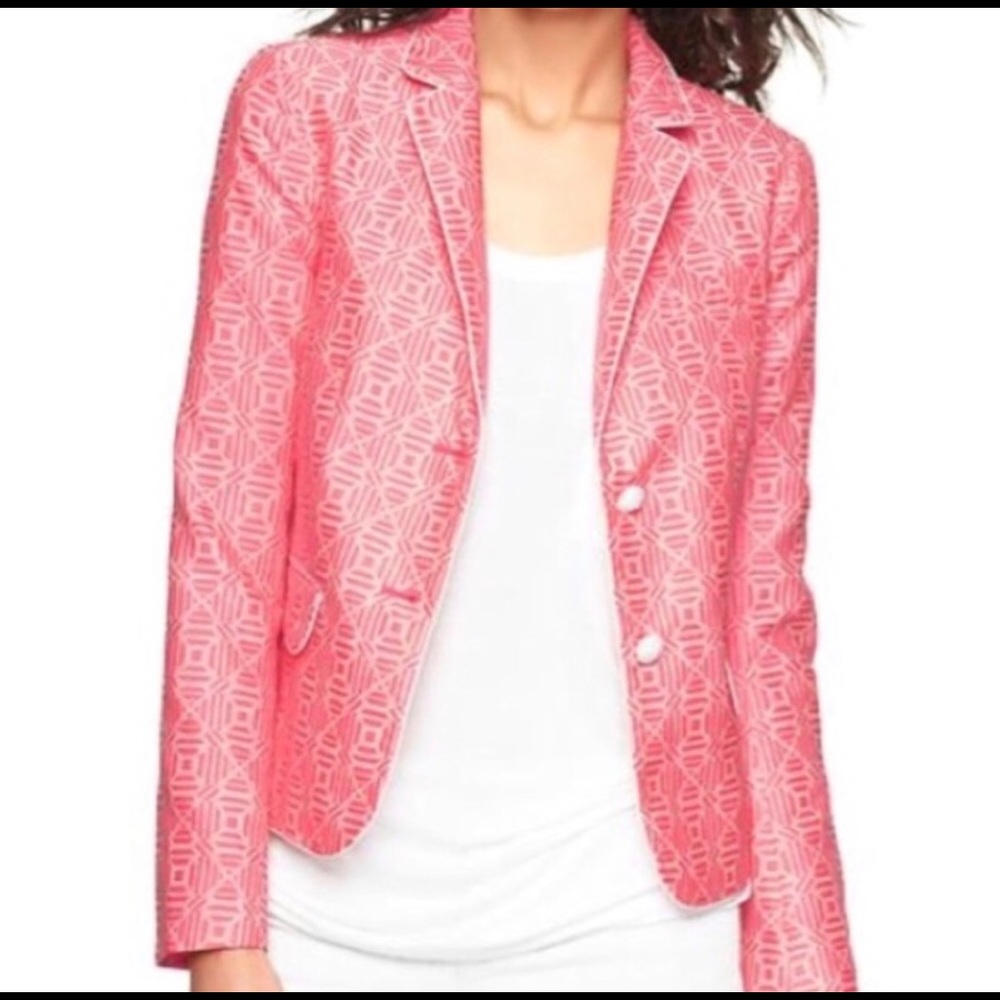 NWT Gap Neon Coral Academy Blazer